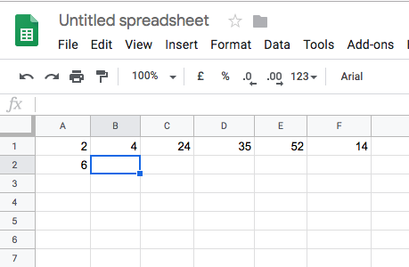 create csv file enter numbers