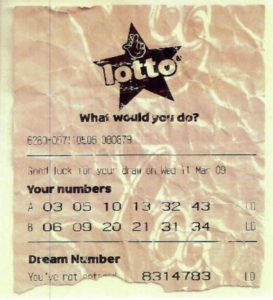 fake lottery ticket