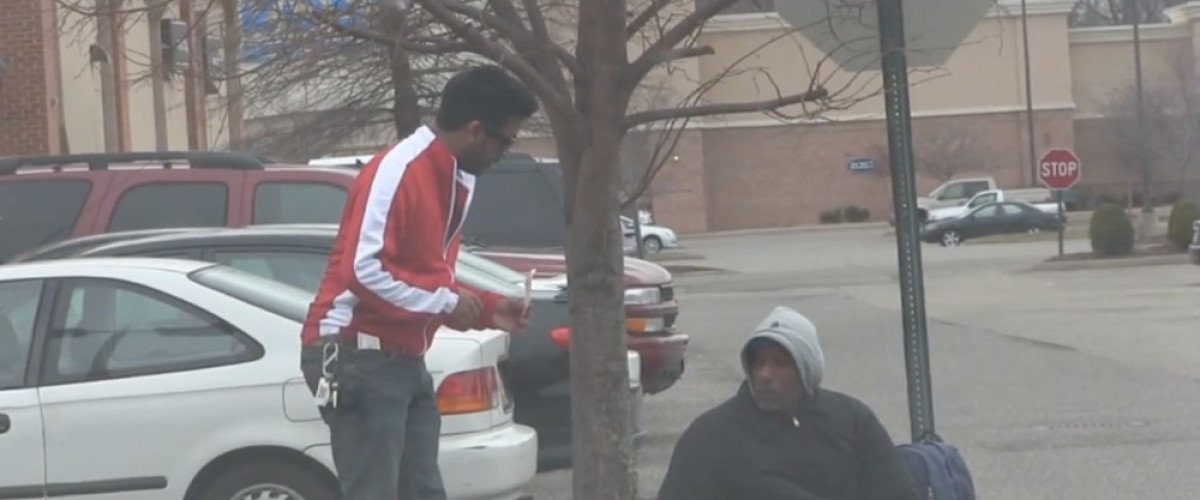 YouTube prankster gives homeless man a winning lottery ticket