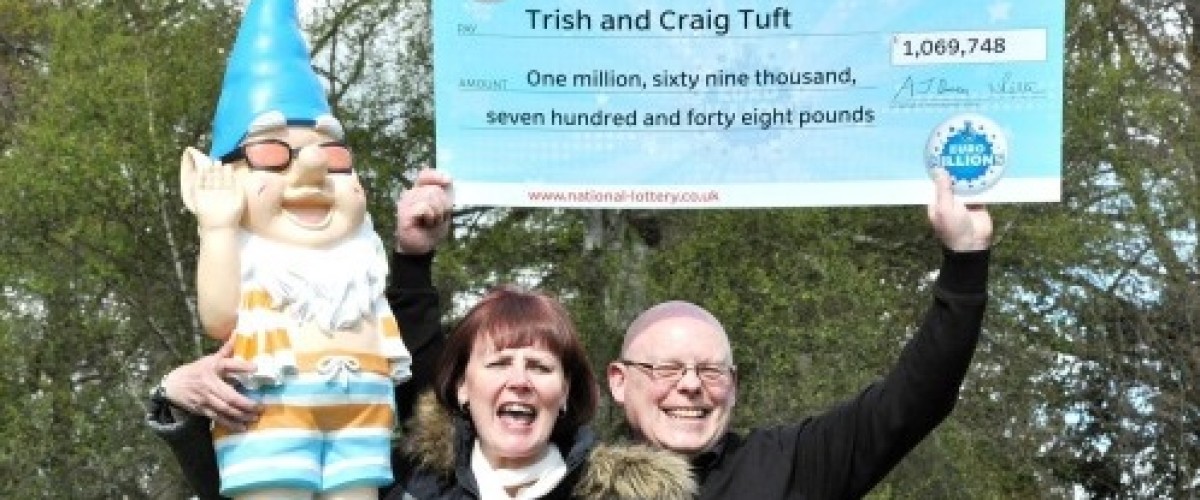 It’s no gnome joke for Chester couple as they scoop more than £1 million on the EuroMillions