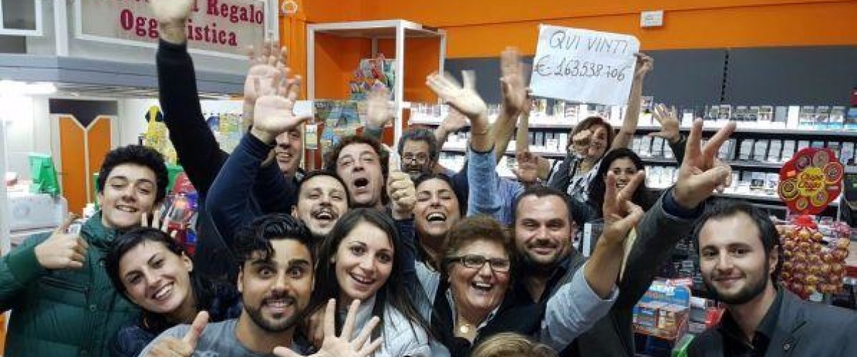 €163.5m SuperEnalotto jackpot won by ticket sold in Calabria