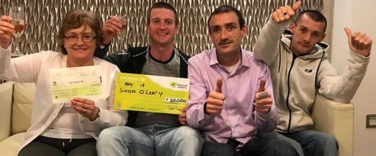 Plasterer from Cork celebrates €30,000 prize on National Lottery scratch card
