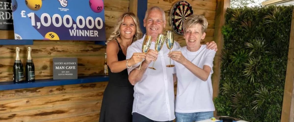 Fun in the ‘Man Cave’ for £1 million UK Lotto Winner