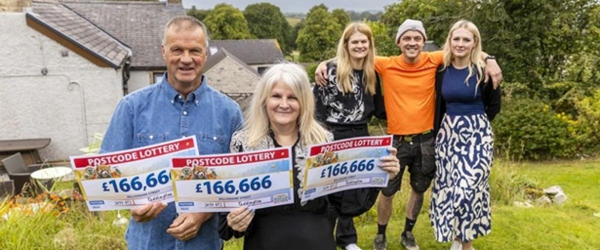 Triple Joy for £499,998 Postcode Lottery Winner