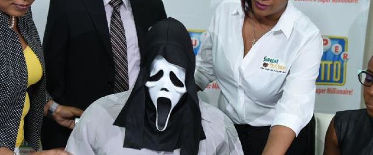 Super Lotto Winner of $158m wears Scream mask to hide identity